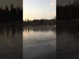 Skipping Stones Over Frozen Lake Sound Like Laser Blasters