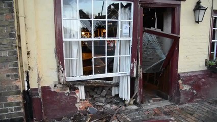 Man arrested after pub wall car smash