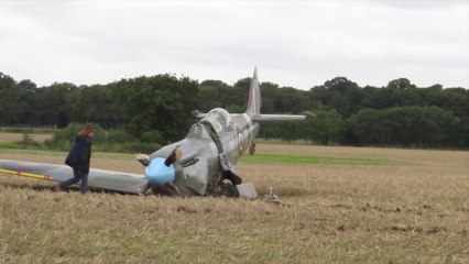 A spitfire has crash landed in Kent.