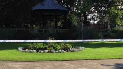 A Maidstone park is cordoned off by Police
