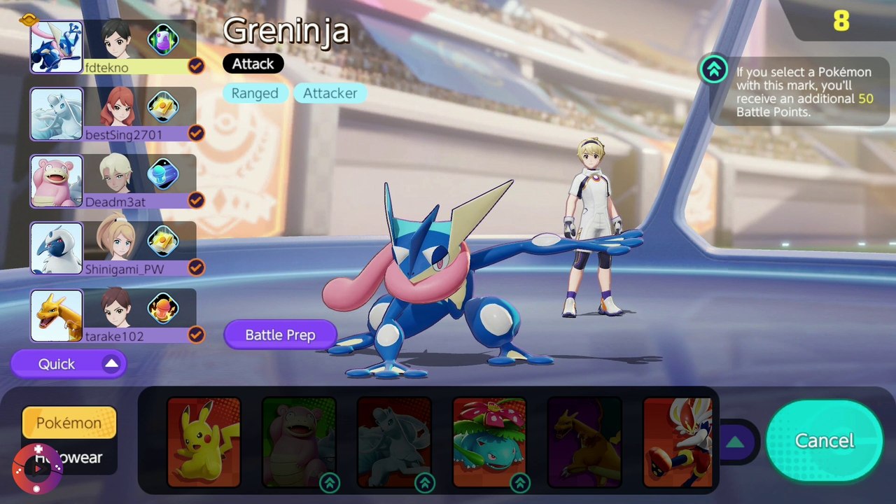 pokemon unite Greninja deniyorum