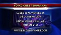 Periodo de votaciones tempranas del 20 al 31 de octubre