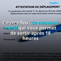 Couvre-feu : ce nouveau motif qui vous permet de sortir après 18 heures (1)