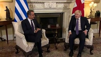 Boris Johnson welcomes Greek PM to Downing Street
