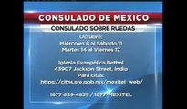 El consulado móvil de México estará en varias ciudades de valle