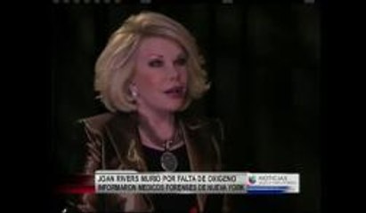 Revelan causa de muerte de la comediante Joan Rivers