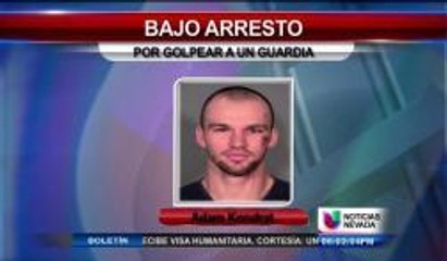 Arrestado por golpear a un guardia