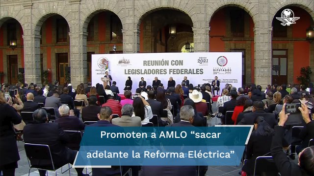 Vamos a sacar adelante la Reforma Eléctrica : prometen a AMLO diputados de Morena, PT y PVEM