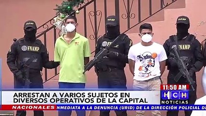 ¡Atrapan a cinco supuestos pandilleros en la capital!