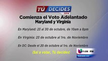 Fechas de voto adelantado en Maryland y Virginia