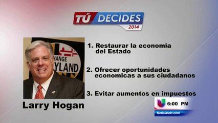 Metas del candidato republicando Larry Hogan si es elegido como gobernador de Maryland