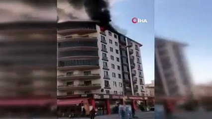 Ankara'da 8 katlı binada yangın paniği