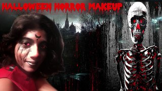 last minute Halloween makeup || scary Halloween || saina