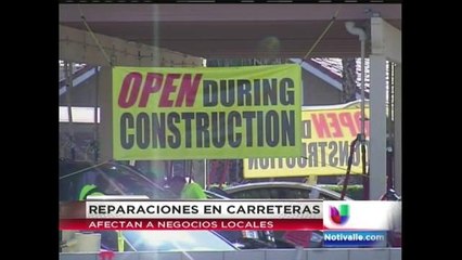 Reparaciones en vias principales afectan a negocios locales