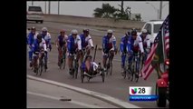 Llegaron a la ciudad 24 ciclistas veteranos de guerra