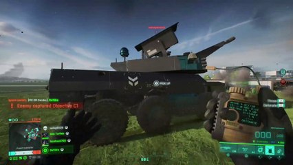 Only in Battlefield 2042 Moment: Flying C4 Batman plays with the tank