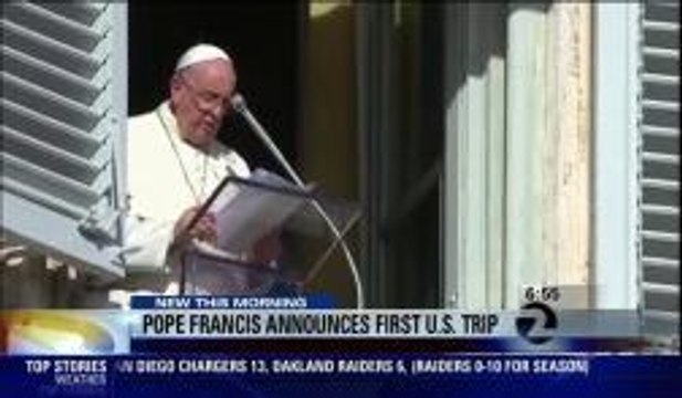 Pope Francis Announces First US Trip.