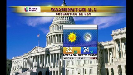 DC: Las temperaturas para hoy y mañana