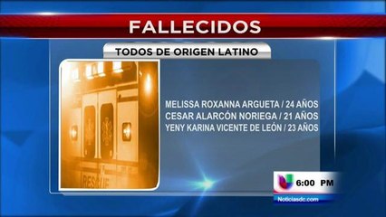 Identifican a las víctimas de un fatal accidente en Maryland
