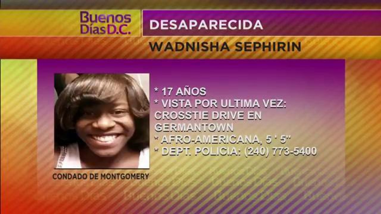 Germantown: Wadnisha Sephirin, desaparecida