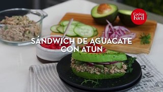 Sándwich de aguacate con atún  - Cocina Fácil ‍