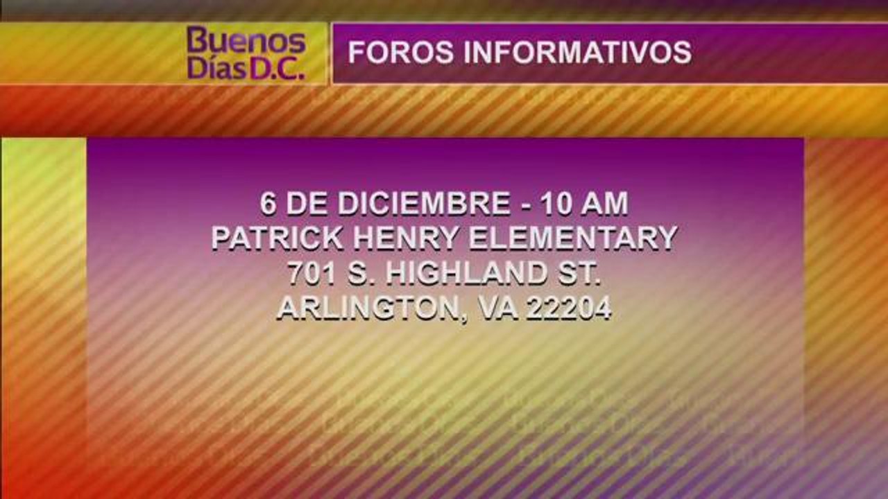 Foros informativos en Virginia
