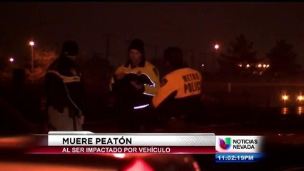 Muere peatón al ser atropellado en Las Vegas