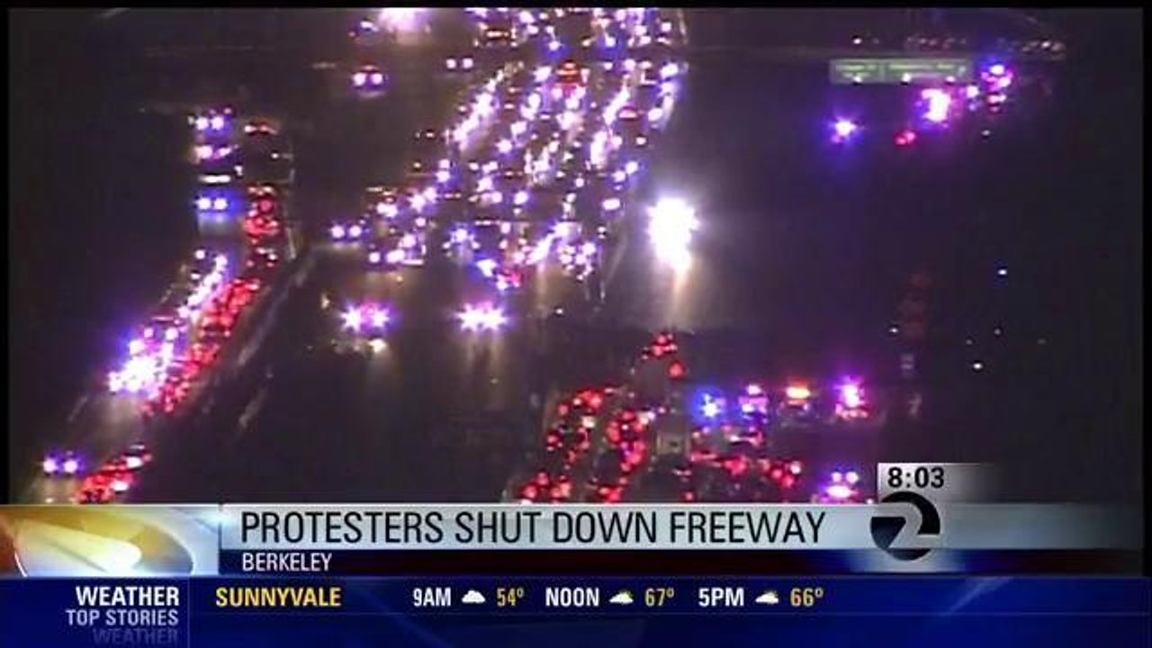 Protesters Shut Down Freeway In Berkeley