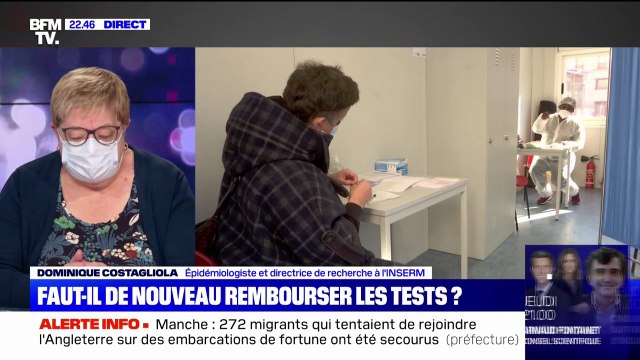 Non-remboursement des tests Covid: pour Dominique Costagliola (Inserm), c'est quelque chose qu'il faut peut-être reconsidérer