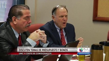 Junta entre UMC y La Corte de Comisionados sobre bonos y presupuesto