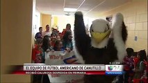 Jugadores del equipo de futbol americano de Canutillo visitaron primaria