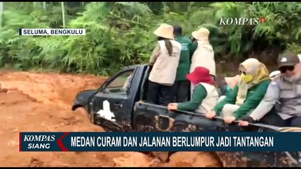 Jalan Berlumpur dan Medan Curam Jadi Tantangan Tim Vaksinator Corona di Seluma Bengkulu