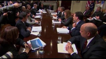 El presidente Obama con miembros de la Seguridad Nacional
