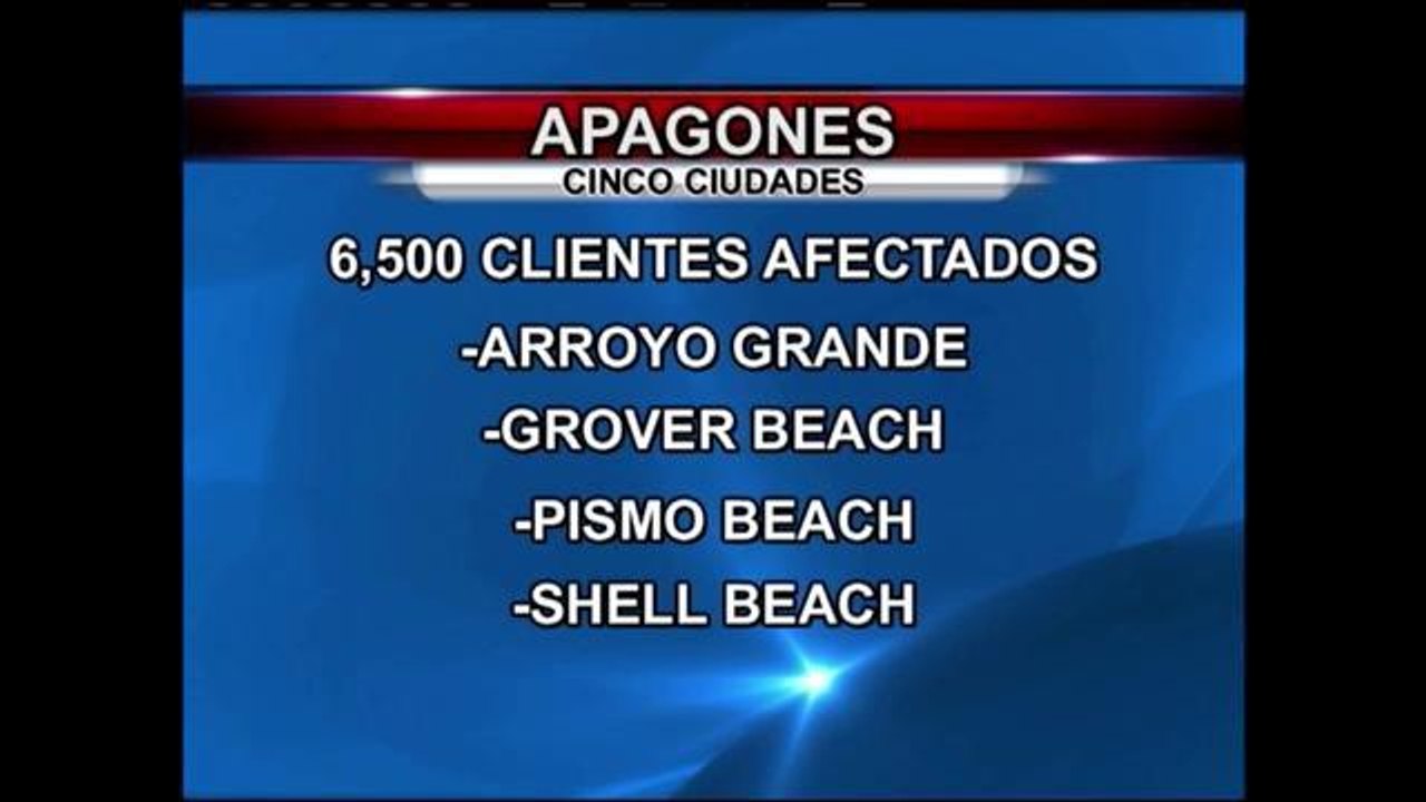 Apagones electricos en el Condado de SLO