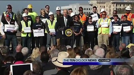 High Speed Rail Ground Breaking in Fresno Today
