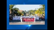 Banda de preparatoria local participa en Desfile de las Rosas