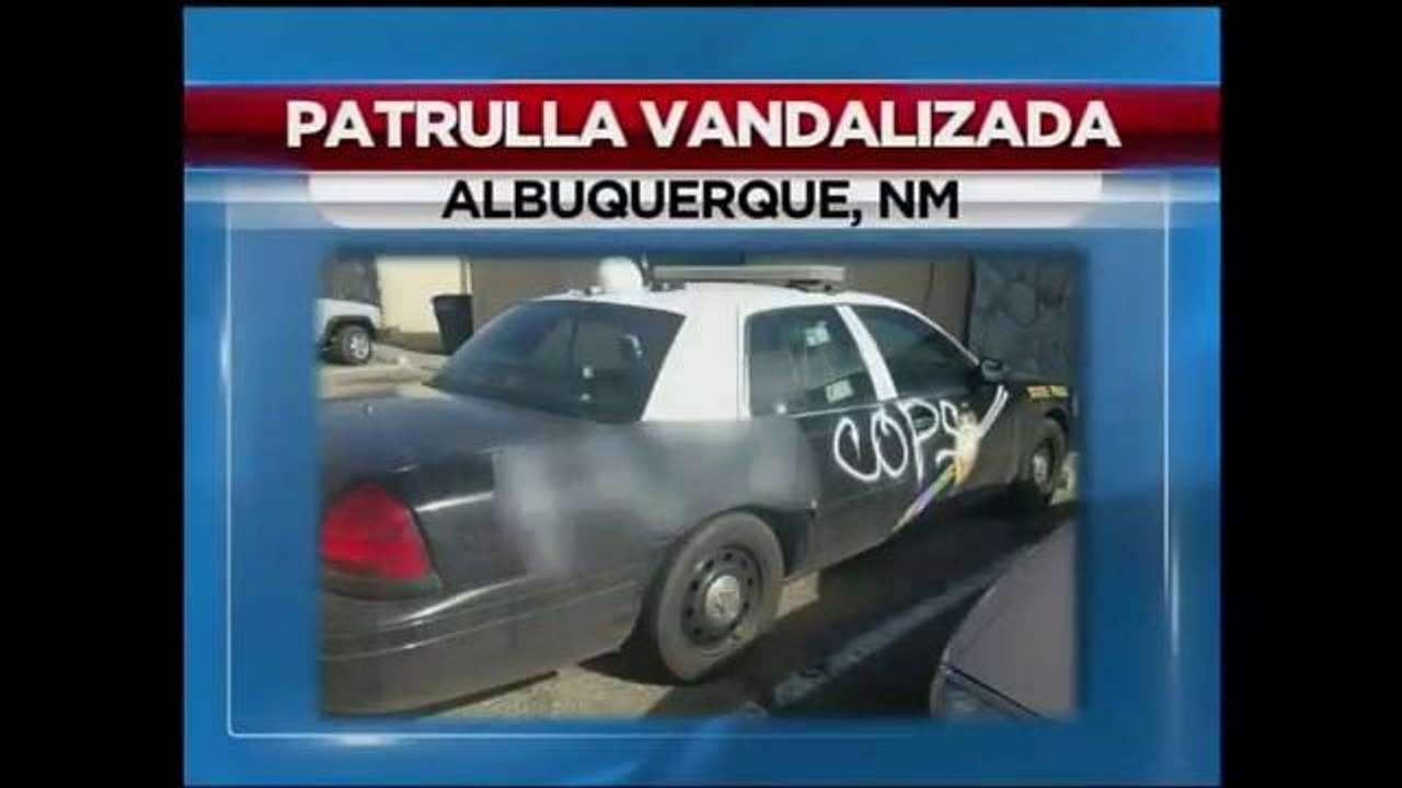 Vandalizan patrulla de policía estatal