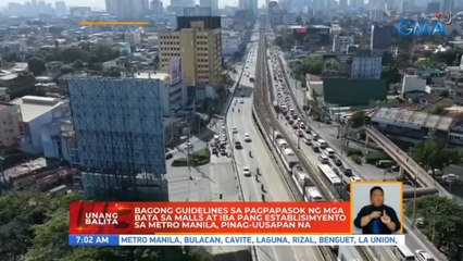 Bagong guidelines sa pagpapasok ng mga bata sa mall at iba pang establisimyento sa Metro Manila, pinag-uusapan na | UB