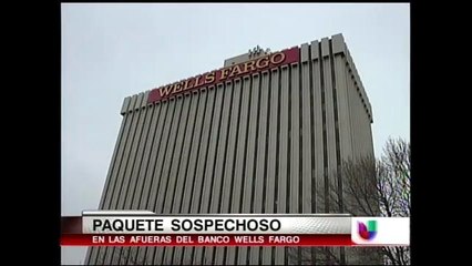 Encuentran paquete sospechoso en banco