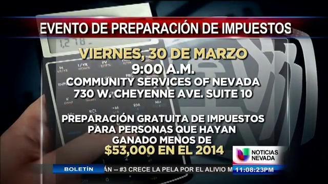 Evento gratuito de preparación de impuestos