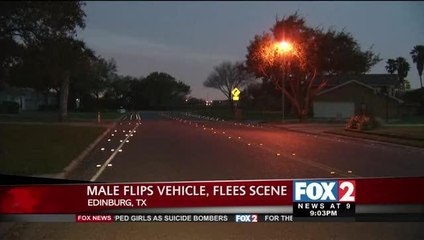 Male Driver Flips Car, Flees Scene on Foot