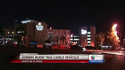 Un hombre muere al caerle un vehículo en el estacionamiento de un hospitál en el Oeste de El Paso