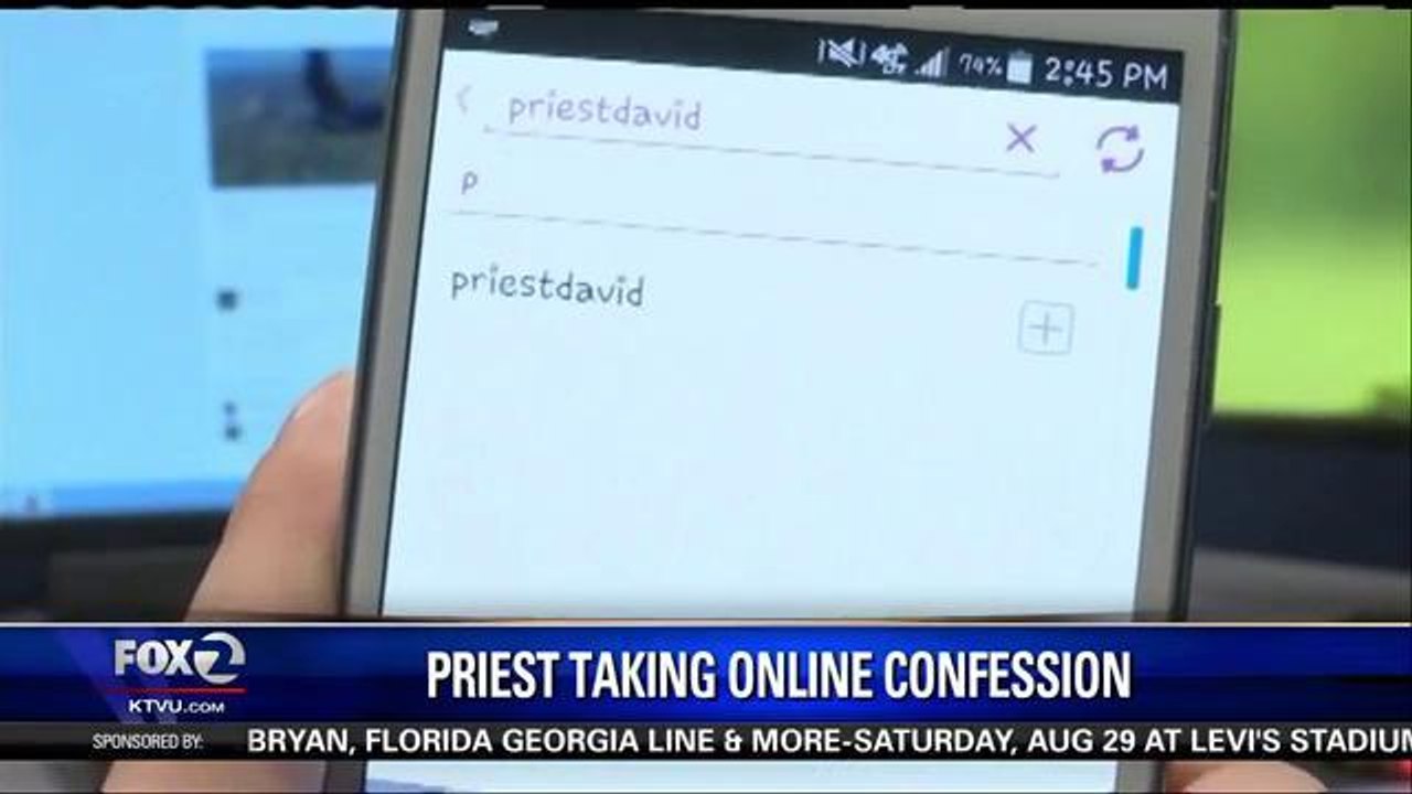 Priest Taking Confessions Online