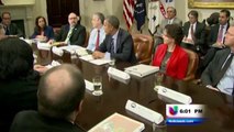 Superintendentes de distritos escolares se reunen con el Presidente Obama