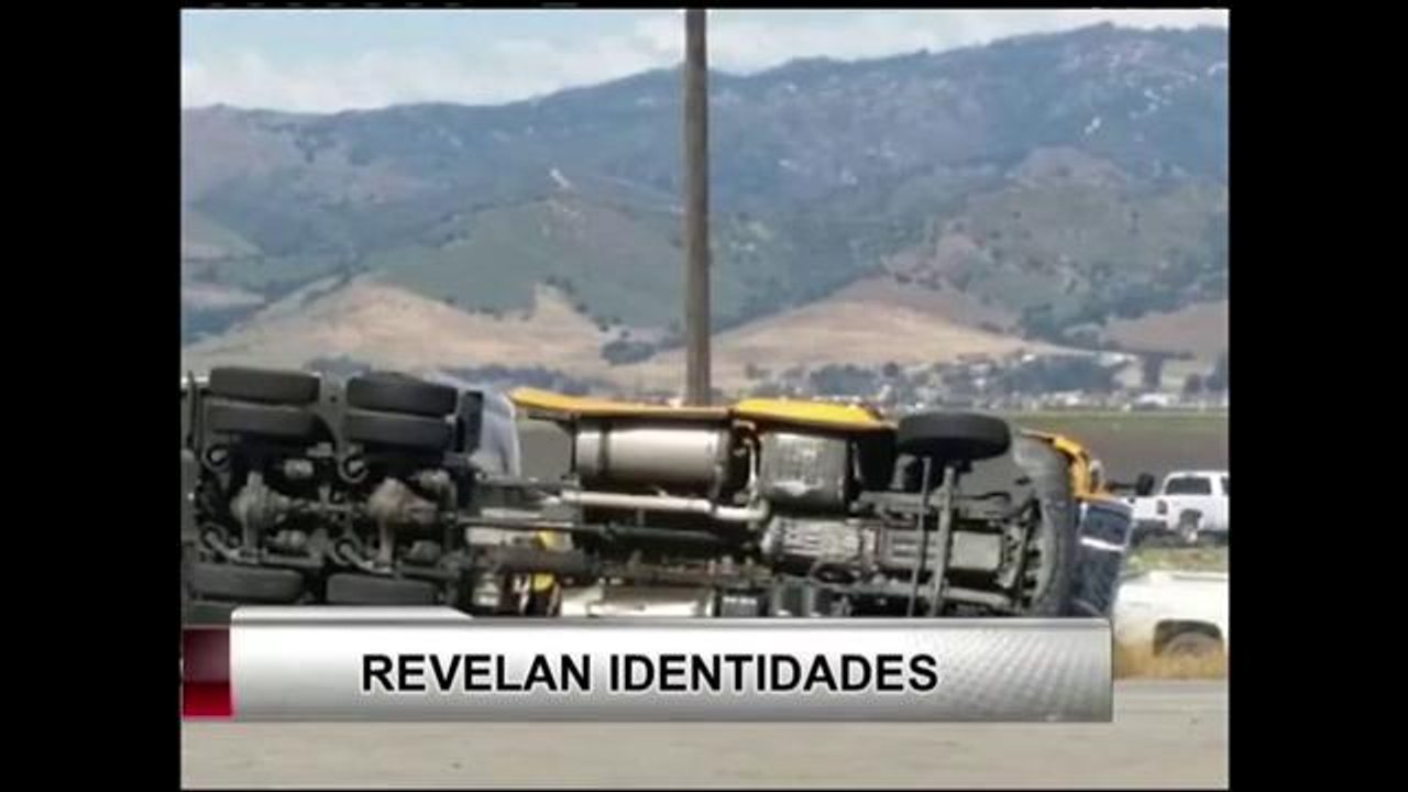 Revelan identidad de accidentados por la carretera 101