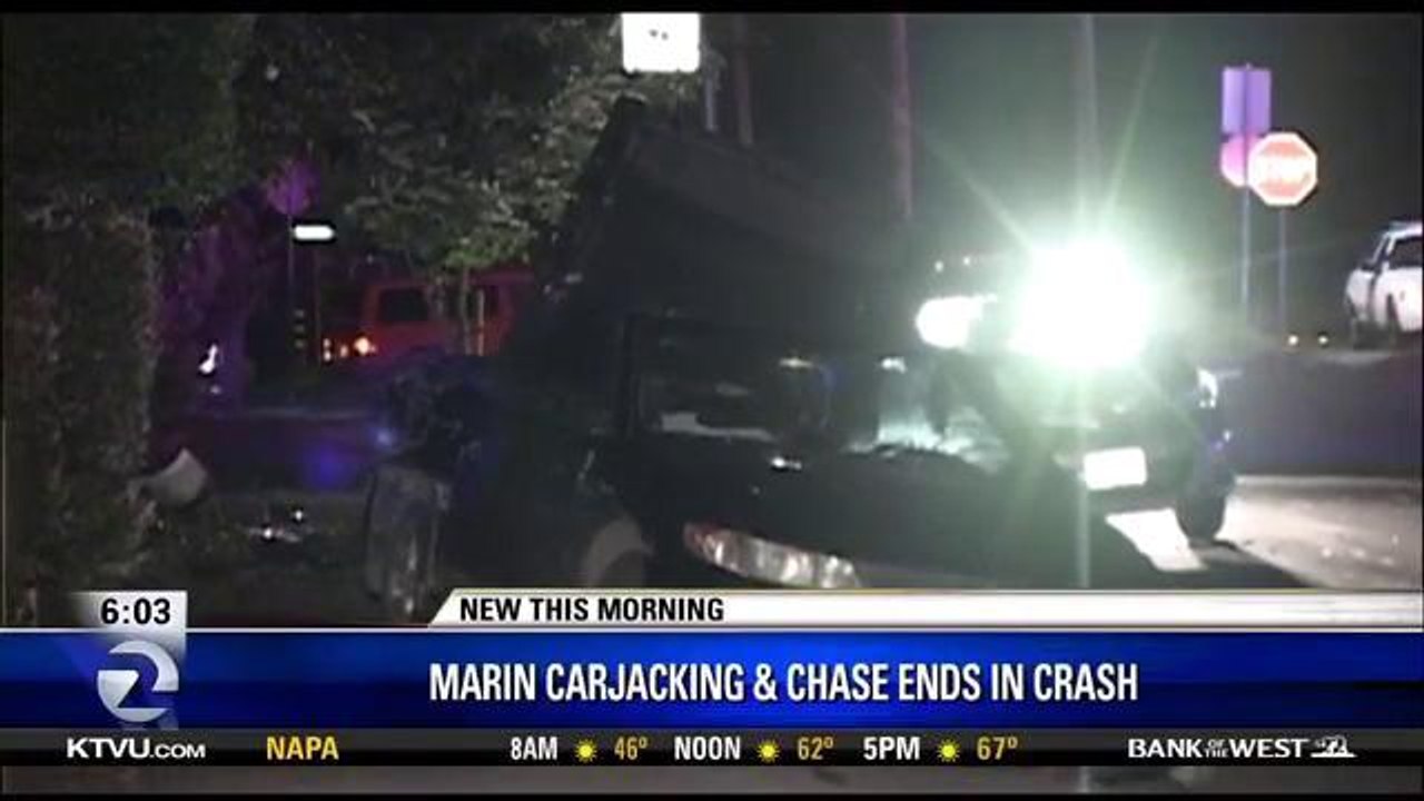 Marin Carjacking & Chase Ends In Crash