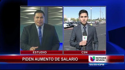 Trabajadores de Las Vegas protestan por un mejor salario