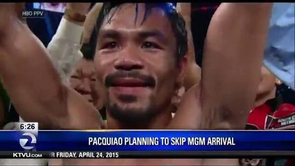 Manny Pacquiao Plans To Skip Traditional MGM Arrival