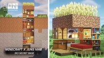 Minecraft _ Starter House Tutorial ｜How to Build a 3x3 Secret Base #Minecraft