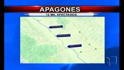 Apagones en el Sur del Condado de Monterey